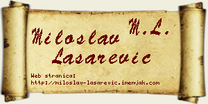 Miloslav Lašarević vizit kartica